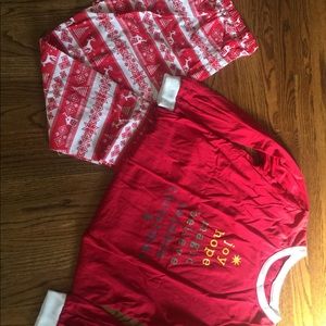 Men’s medium Christmas/Holiday pajama set
